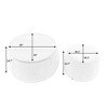 Nicbex 25" Round Storage Ottoman 2 in 1 Function Ottoman for Entryway Bedroom - 3 of 4