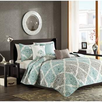 6pc Arbor Reversible Quilted Coverlet Set Spice - Madison Park