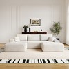 TiramisuBest 107" Cloud Sectional Couch with L-Shaped Chaise, Modern Modular Deep-Seat Sofa, Plush Corduroy Upholstery, No Assembly, White - 2 of 4