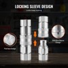 VEVOR 1/2" Flat Face Hydraulic Couplers, 1/2" NPT Skid Steer Hydraulic Quick Connect Couplers with 4 Dust Caps (ISO16028) - 4 of 4