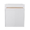 NicBex Modern Twin/Full Size Loft Bed with Desk & Storage,Wooden Loft Bed with Wardrobe,Cabinets & Space-Saving Design,Twin Loft Bed  for Kids,Teen - 4 of 4