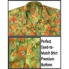 LA LEELA Women's Summer Casual Beach Hawaiian Blouses Shirt T-Shirt Blouse Short Sleeve Button Up Dress Tee Shirts Tops for Women S Spring Leaves, - 3 of 4