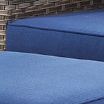 blue cushion/gray wicker