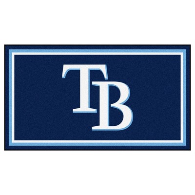 MLB Tampa Bay Rays 3'x5' Plush Area Rug - Blue