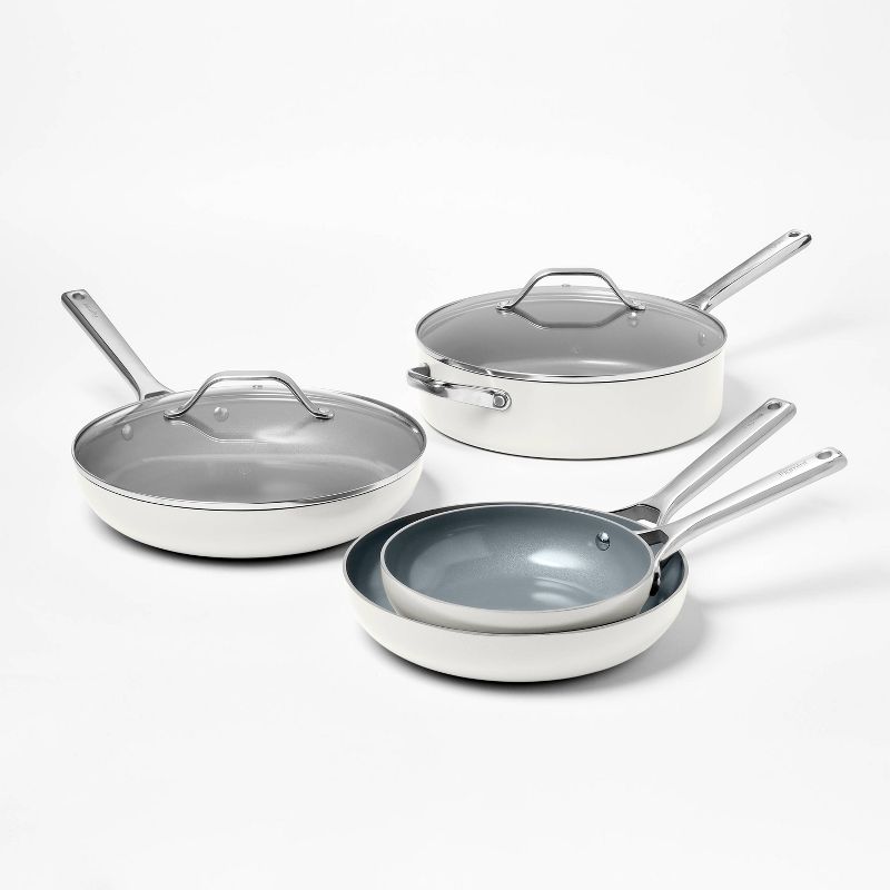12pc Nonstick Ceramic Coated Aluminum Cookware Set - Figmint™, 3 of 9