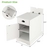 Costway Side End Table Nightstand with Charging Station Storage for Living Room Bedroom - 4 of 4