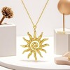 Clotth Sun Necklace for Women Vintage Bohemian Spiral Sun Pendant Necklace Unique Gold Statement Sun Necklace Boho Style Jewelry - 4 of 4