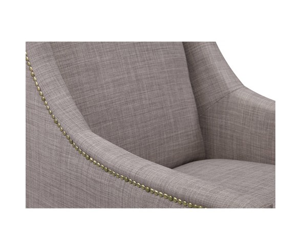 Million Dollar Baby Classic Harper Swivel Glider With Gliding Ottoman - Gray Tweed