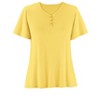 Collections Etc Super Soft V-Neck Henley Short Sleeve Pajama Top - 3 of 4