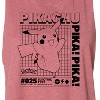 Women's Pokémon Pikachu Info Chart Graphic Racerback Tank - Heather Mauve - Small - 2 of 3