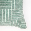 Staggered Striped Chenille Woven Jacquard Square Throw Pillow - freshmint - 3 of 4