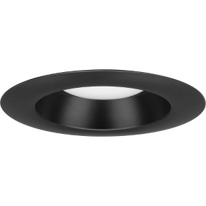 Progress Lighting, Intrinsic Collection, 1-Light Recessed LED Eyeball Downlight, Black, Steel, 7.727" Width, 3.94" Height - 1 of 1