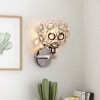 DORESshop 6.7 in. 1-Light Brushed Nickel Wall Sconce,with Crystal Dome Shade for Living Room Foyer - 2 of 4