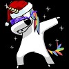 Men's Design By Humans Dabbing Unicorn Shirt Hip Hop Dab Santa Hat Christmas Shirt V By vomaria Tank Top - 2 of 4