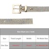 INSPIRE CHIC Women Rhinestone Bling Crystal Sparkly Diamond Shiny Soft Waist Belts 1Pc - 4 of 4