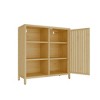 Resenkos Large-capacity single-door storage shelves in living rooms, Bathrooms and other life scenes Brown - 4 of 4