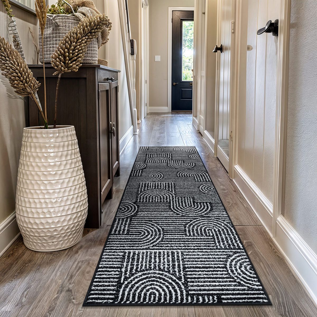 World Rug Gallery Bohemian Stipre Arch Design Area Rug: Geometric, Rectangle, Low Pile, Stain & Fade Resistant - thumbnail 7