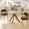 FONTOI End Tables, 39" Round Wooden Side Table with Non-slip Foot Pads, Couch Side Table for Bedroom Living Room, Brown, 39.3"*29.5"*39.3" - 2 of 4