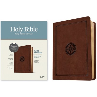 KJV Wide Margin Bible, Filament Enabled (Leatherlike, Dark Brown Medallion, Red Letter) - (Leather Bound)