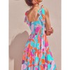 Womens Dress Sleeveless Square Neck Smocked Summer Tie Strap Midi Dress - 2 of 2
