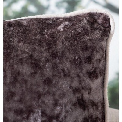 Darian Purple Velvet Square Decorative Pillow