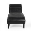 GDFStudio Metter Contemporary Faux Leather Channel Stitch Chaise Lounge - 4 of 4