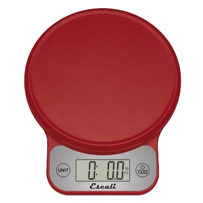 Enkel Digital Kitchen Scale with Removable Measuring Cup - Red 9909464