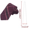 INSPIRE CHIC Plaid Woven Self-tied Striped Skinny Necktie 2.8" for College Graduation Campus 1 Pc - 2 of 4