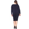 Women's Plus Size Long Sleeve Destiny Sweater Dress - White Mark - 3 of 3