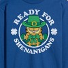 Men's - Garfield - Ready for Shananigans St. Patrick's Day Long Sleeve Graphic T-Shirt - 2 of 4