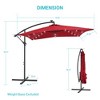 Sonkuki 8.2×8.2FT LED Solar Lighted Outdoor Patio Umbrella, Square Canopy Offset Umbrella for Villa Gardens, Lawns and Yard - 3 of 4