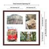 PosterPalooza | Brown Finish Collage Frame - White Mat, 20 Frame Sizes to Choose From, UV Acrylic - 2 of 4