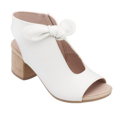 GC Shoes Kimora Bow-Tie Cut Out Block Heel Sandals