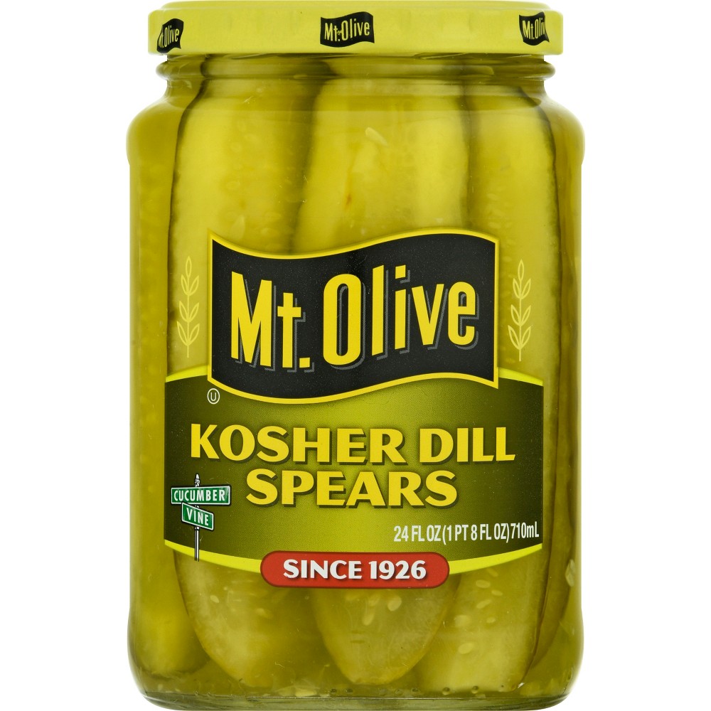 UPC 009300000802 product image for Mt. Olive Kosher Dill Pickle Spears - 24oz | upcitemdb.com