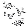 Dinosaurs Metal Wall Art - Dino Decor for Kids Room or Nursery, 4 Pieces - 3 of 4