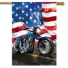 American Motorcycle Patriotic House Flag Summer Bike 28" x 40" Briarwood Lane - 2 of 4