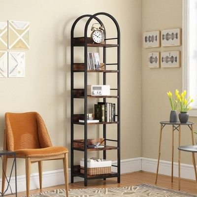 UbMelt Narrow Book Shelf Modern 6-Tier Open Storage Shelves Bookcase for Living Room,Bedroom,Office