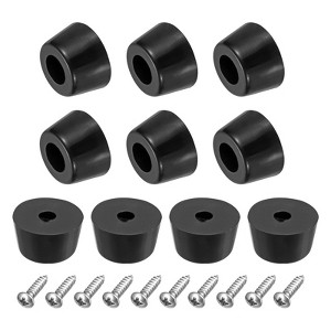 Unique Bargains Non-Slip Rubber Bumper Feet with Stainless Steel Washer Screws - 1 of 4
