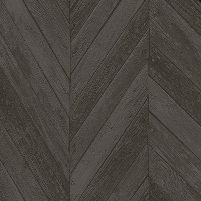 Transform Dark Grey Herringbone Wood Peel and Stick Wallpaper