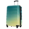 Naysaye Luggage 3 Piece Gradient Color Luggage Set with Spinner Wheels TSA Lock Expandable for Travel, Green and Yellow, 17.9"*11.6"*28.5" - 2 of 4