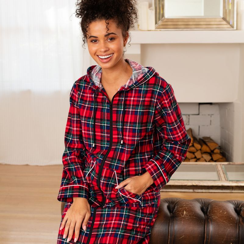 Women's Cotton Flannel Nightgown, Long Hooded Night Dress, 4 of 6