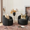 KINWELL 34" Wide Upholstered Swivel Accent Barrel Chair (Set of 2) - 3 of 4