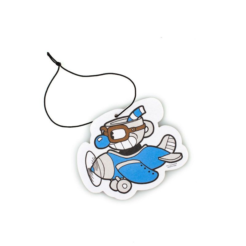 Just Funky Cuphead Airplane Hanging Air Freshener for Cars | New Car Scent, 4 of 8