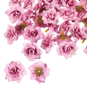 Unique Bargains DIY Crafts Bridal Shower Bouquet Decoration Artificial Roses Head 50 Pcs - 1 of 4