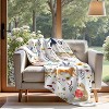 Christmas Flower and Cat Flannel Throw Blanket Soft Plush for Couch Sofa Bed Christmas Home Decor Christmas Gift. - 2 of 4