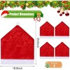 Christmas Chair Covers,Red and White Santa Claus Hat Chair Back Cover Christmas Chair Slipcovers for Xmas Kitchen Dinning Room Bar Decoration - 4 of 4