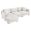 VYNXARIA Modern Oversized Sectional Sofa,L-shaped Luxury Couch Set with 2 Free pillows,5-seat Chenille Indoor Furniture with Chaise£¬Minsk Gray - 2 of 4