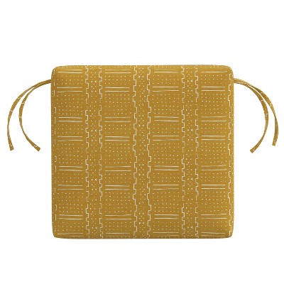 Skyline Furniture 18"x18" Outdoor Chair Cushion Bogo Citrine: Handmade, Fade & Water-Resistant, Zipper Closure