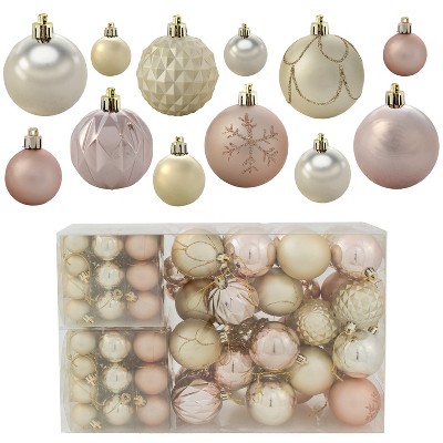Sunnydaze Winter Wonderland Indoor Christmas Holiday Tree Shatterproof Bulb Ornaments with String - 100pc