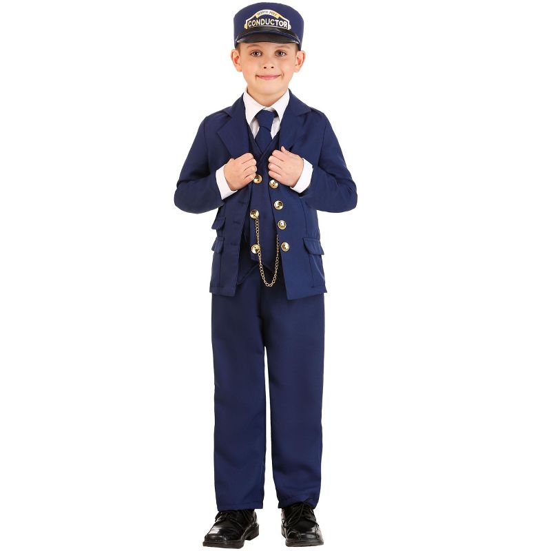 HalloweenCostumes.com Boys North Pole Train Conductor Costume for Boysren, 1 of 2